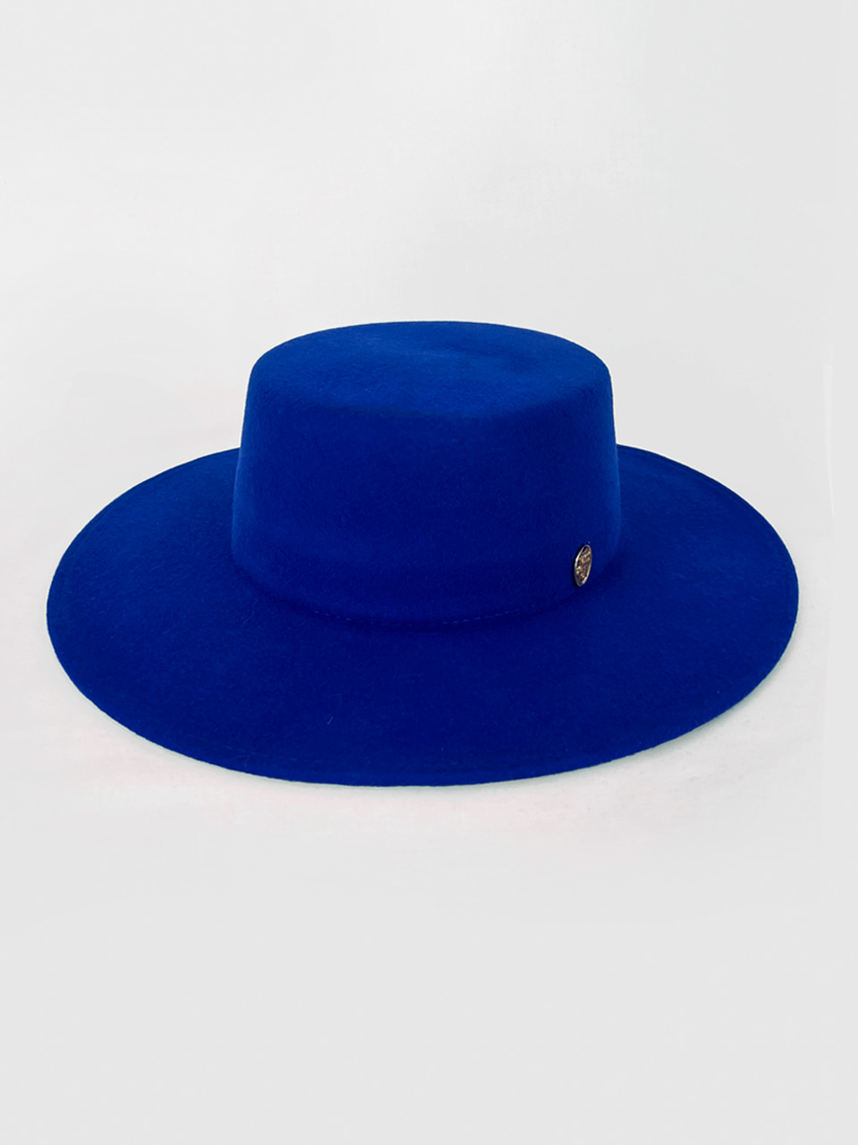 [Official EXCLUSIVE] Wool felt &#039;BOATER&#039; hat BLUE